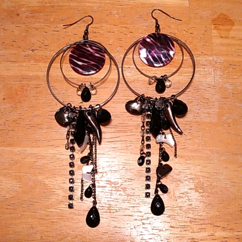 Mixed media earrings